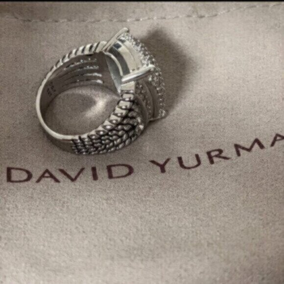 Ḑavid Yụrman Diamond Wheaton ring 20x16 sz8 - Picture 3 of 5